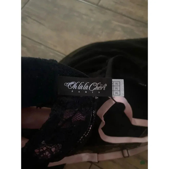 Ooh La La Cheri Black Sleeveless Adjustable Straps Camisole lingerie Size XL - Picture 5 of 6